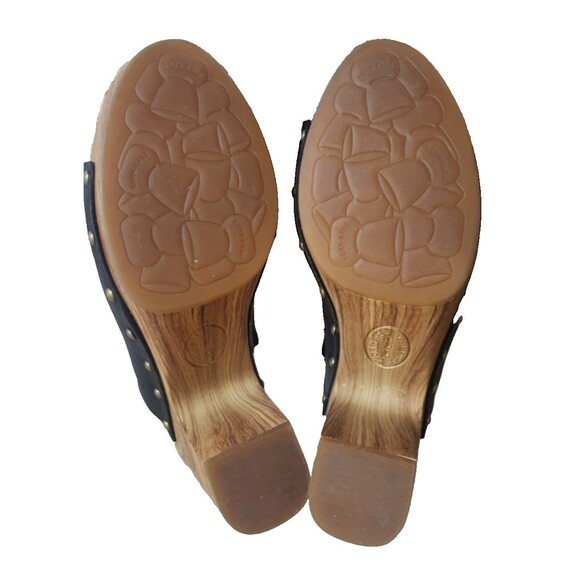 Kork Ease Women's Size 10M Danika Clogs Black Studded Mule Peep Open Toe Sandals - Picture 11 of 11